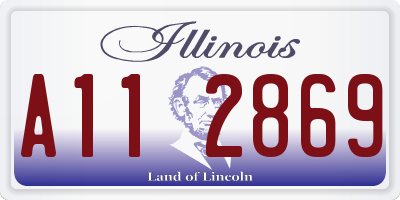 IL license plate A112869