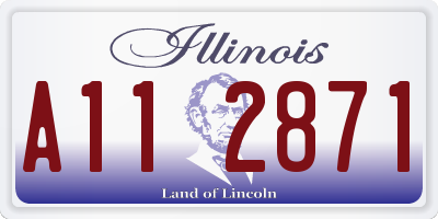 IL license plate A112871