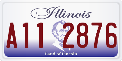 IL license plate A112876