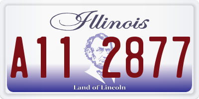 IL license plate A112877