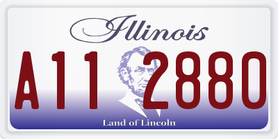 IL license plate A112880