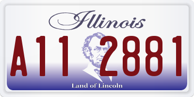 IL license plate A112881