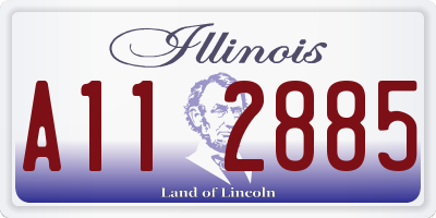 IL license plate A112885