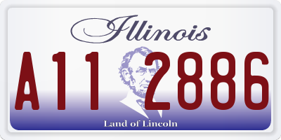 IL license plate A112886