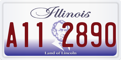 IL license plate A112890
