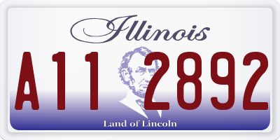 IL license plate A112892