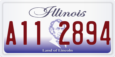 IL license plate A112894