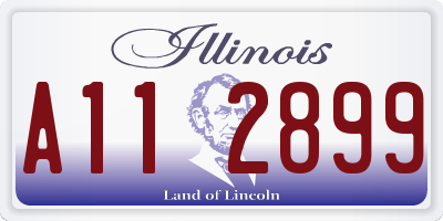 IL license plate A112899