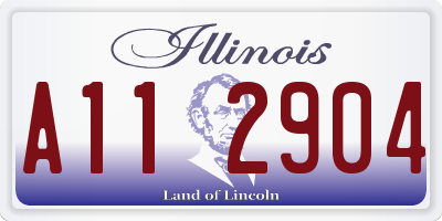 IL license plate A112904