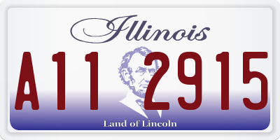 IL license plate A112915