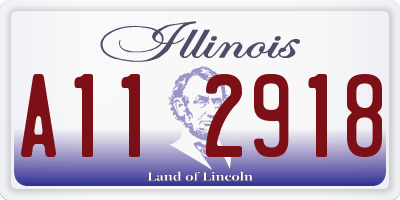 IL license plate A112918