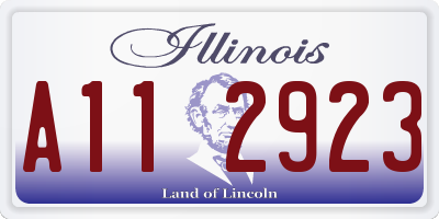 IL license plate A112923