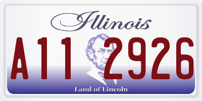 IL license plate A112926