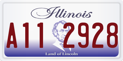 IL license plate A112928