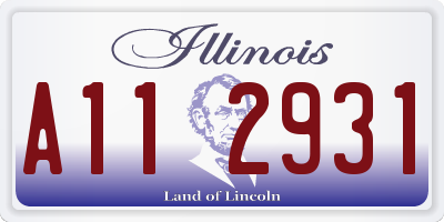 IL license plate A112931
