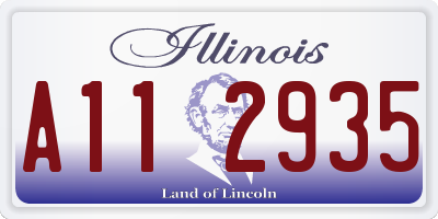 IL license plate A112935