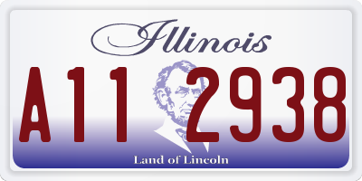 IL license plate A112938