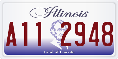 IL license plate A112948