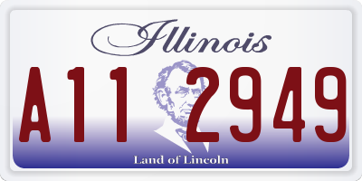 IL license plate A112949