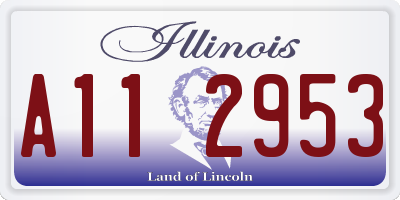 IL license plate A112953