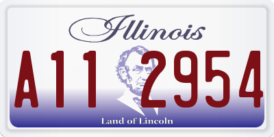 IL license plate A112954