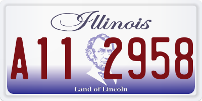 IL license plate A112958