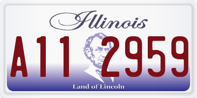 IL license plate A112959
