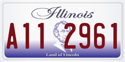 IL license plate A112961