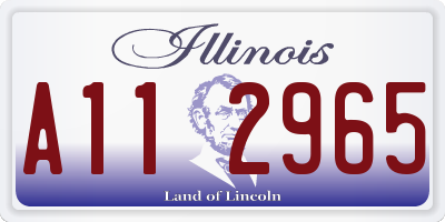 IL license plate A112965