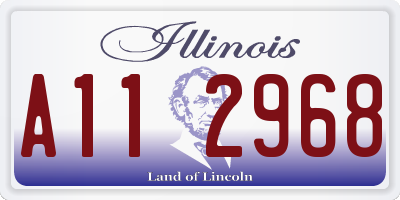 IL license plate A112968
