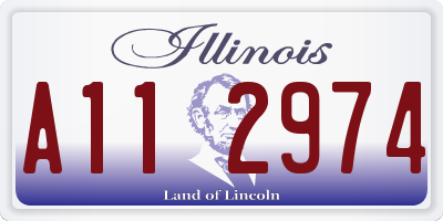 IL license plate A112974