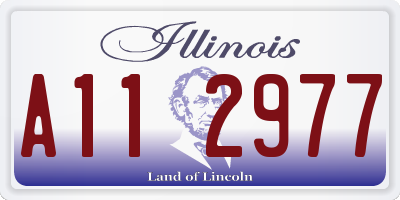 IL license plate A112977