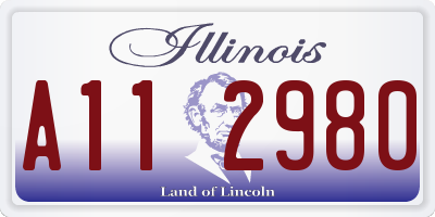 IL license plate A112980