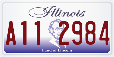 IL license plate A112984