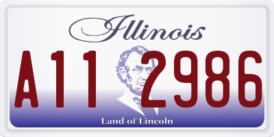IL license plate A112986