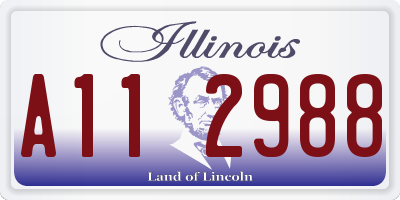 IL license plate A112988