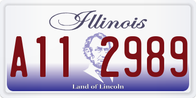 IL license plate A112989