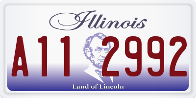 IL license plate A112992
