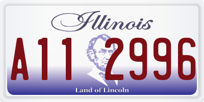 IL license plate A112996