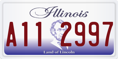 IL license plate A112997