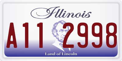 IL license plate A112998