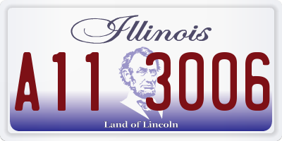 IL license plate A113006