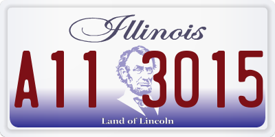 IL license plate A113015