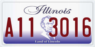 IL license plate A113016