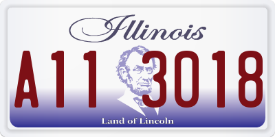 IL license plate A113018