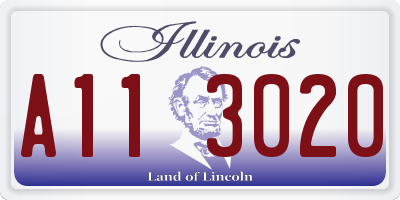 IL license plate A113020