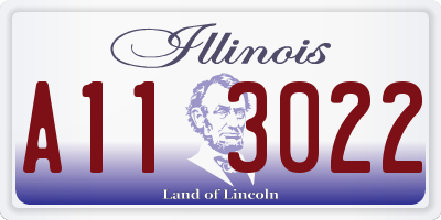 IL license plate A113022