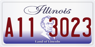IL license plate A113023