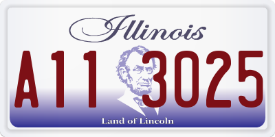 IL license plate A113025