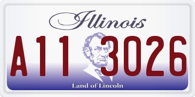 IL license plate A113026